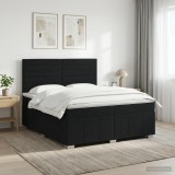 Cumpara ieftin Pat boxspring cu saltea Negru 160 x 200 cm Tesatura