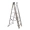 Scara aluminiu, adaptabila, 3 x 6 trepte, inaltime 2.97 m, 150 kg