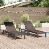VidaXL Șezlong cu pernă 2 pcs Maro 40 x 39 x 40.5cm poliratan