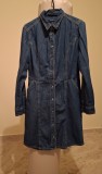 Rochie tip cămasă din denim albastru-Reserved