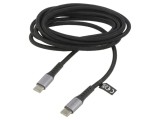 Cablu USB 2.0 LOGILINK CU0424 USB-C 2m Negru 480Mbps Dual Mufă