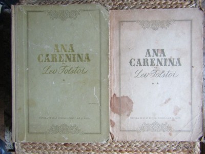 ANA CARENINA de LEV TOLSTOI , VOL I - II , 1953 foto