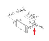 Furtun intercooler, supraalimentare Mercedes Sprinter 2000-2006, diametru 62/62 mm, cauciuc, motor 2,1 CDI, 2,7 CDI