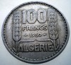 7.355 ALGERIA OCUPATIE FRANCEZA 100 FRANCS FRANCI 1950, Africa, Cupru-Nichel