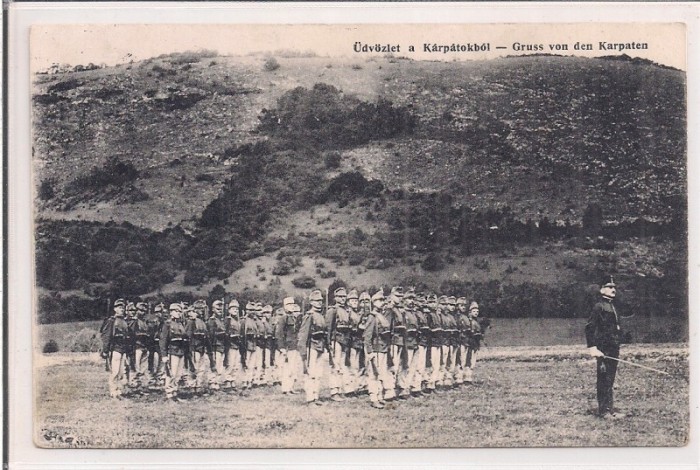 Carte postala circulata in anul 1915 Muntii Carpati