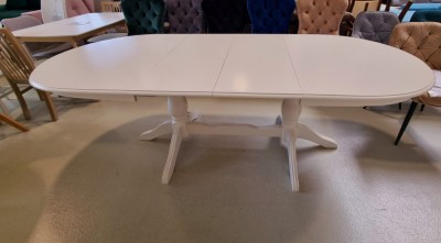 MASA LIDER 23 PENTRU 10 PERSOANE, CREM, 155 RESTRANSA-235 CM EXTINSA DIN LEMN FAG foto
