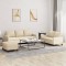 vidaXL Set de canapele cu perne, 3 piese, crem, textil 3201470