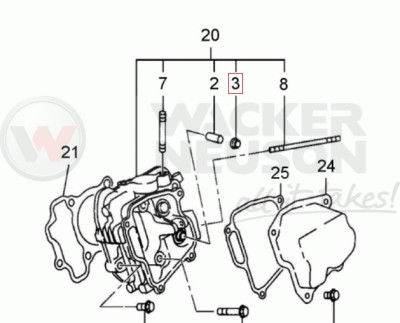 Semering supapa placa / mai compactor Wacker WM 100, Robin EH 10 foto