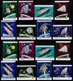 Ungaria 1964, Mi #1991-1998 A+B**, 2 serii, dant + ned, cosmos, spatiu, Vostok, Telstar, racheta, satelit, MNH. Cota 90,- &euro;!