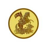 Abtibild sticker cu Cal de vant si Steagul Victoriei pentru succes &amp;#8211; mic