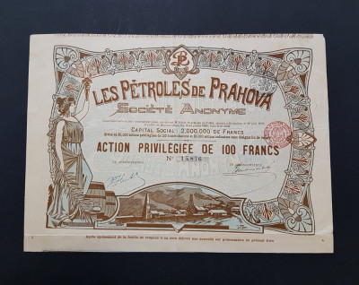 Actiune 1899 petrol Prahova , titlu , actiuni foto