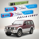Cumpara ieftin Ștergătoare Mitsubishi Pajero II (V2_W, V3_W, V4_W) 1990-2000 | Set Față și Spate Flat Premium &ndash; TeamCar&reg;