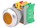 Comutator acționat prin apăsare 30mm 1 NC NO