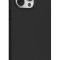Husa din silicon compatibila cu iPhone 15, silk touch, interior din microfibra, camera bump, Negru