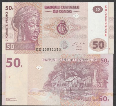 CONGO 50 FRANCI FRANCS 2013 UNC [1] P-97Aa.2 , necirculata foto