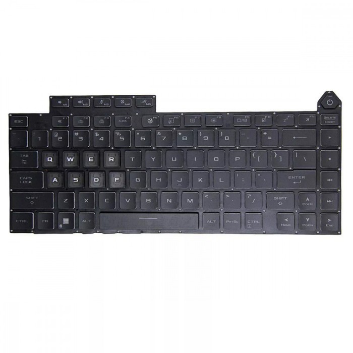 Tastatura Laptop, Gaming, Asus, ROG Strix G16 G614, G614J, G614JJ, G614JU, G614JV, G614JI, G614JZ, G614JU, G614JZR, G614JIR, G614JVR, iluminata, 4 Zon