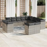 Gossi set canapele de gradina cu perne, 13piese gri deschis poliratan