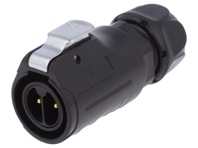 Conector Circular Mufă 2 PIN Aurit 20A foto