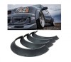 Overfendere Universale Auto, Protectii Laterale Aripi V-Design 80cm x 6cm, Negru Mat, Set 4 Bucati, ALM