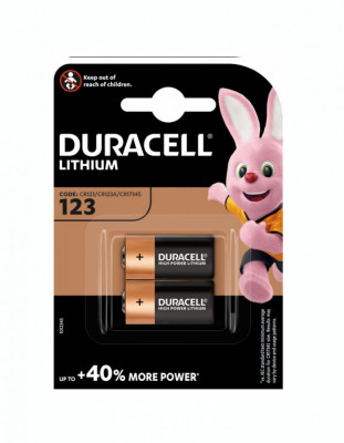 Baterie Duracell CR123 3V litiu set 2 buc. foto