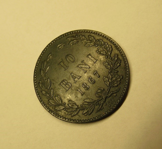 10 BANI 1867 Watt, detalii foarte bune! Mai rara