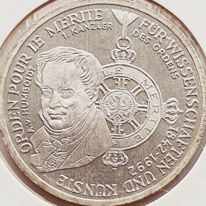 510 Germania 10 mark 1992 Order Pour-le-Merit&eacute; - D - km 179 argint
