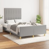 VidaXL Cadru de pat fără saltea țesătură gri deschis 120x190 cm
