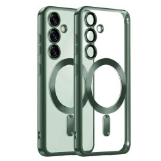 Husa pentru samsung galaxy s25 plus, atasare magnetica, magsafe, deep green foto