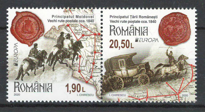 Romania 2020 - LP 2280 nestampilat - Europa: rute postale - serie