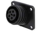 Conector Circular Soclu Mamă 5 PIN Nichelat Buccaneer 900
