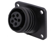 Conector Circular Soclu Mamă 5 PIN Nichelat Buccaneer 900