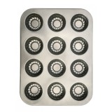 Tava pentru copt, briose, 12 forme
