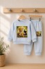 Trening pentru bebelusi din bumbac, gri, Cute Pets (Marime Disponibila: 3-6, Superbaby