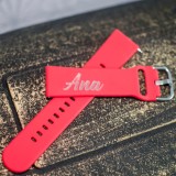 Curea smartwatch din silicon roșie personalizabilă pentru Huawei, Samsung, Apple etc