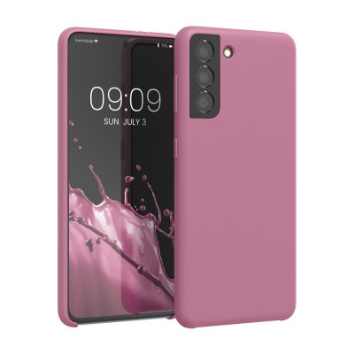 Husa Kwmobile pentru Samsung Galaxy S21, Silicon, Violet, 54056.167 foto