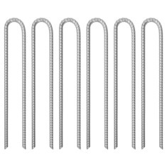 vidaXL Țăruși de cort, 6 buc., 41,5 cm, &Oslash;12 mm, oțel galvanizat