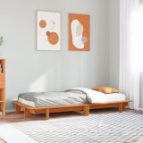 VidaXL Cadru pat fără saltea, maro ceruit, 75x190 cm, lemn masiv pin