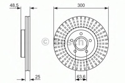 Disc frana VOLVO V50 (MW) (2004 - 2016) BOSCH 0 986 479 956 foto
