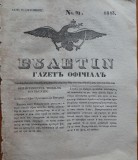 Ziarul Buletin, gazeta oficiala a Principatului Valahiei, nr. 91, 1843