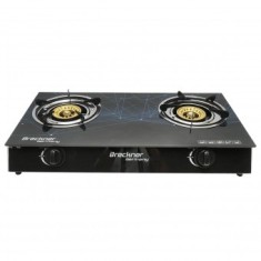 Aragaz, plita cu 2 arzatoare din fonta 3KW, sticla securizata 700x380x94mm Breckner Germany