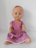 Păpușă Arădeanca veche / vintage &ndash; cauciuc moale, 28 cm, anii &rsquo;60-70, marcată, bebe / bebelus