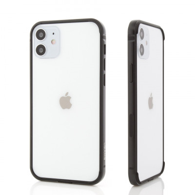 Husa USAMS, Aluminium Alloy + TPU Bumper Case, iPhone 12, Fellwell Series, US-BH634, Black foto