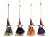 Cumpara ieftin Set 4 figurine Halloween Vrajitoare Befana textil multicolor cm 36 H