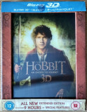 Hobbitul: O calatorie neasteptata, editie extinsa, 3D, Blu-ray, 5 Discuri