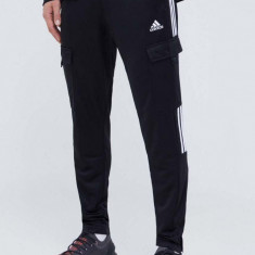 adidas pantaloni de trening culoarea negru, cu imprimeu IA3067