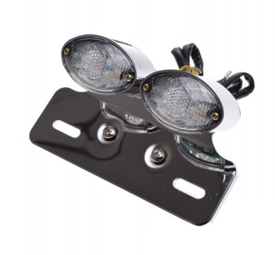Stop spate motociclete,LED (12V 1/0,5W) suport pentru numar inmatriculare Cod Produs: MX_NEW AM9909B foto