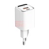 Incarcator Retea LDNIO 30W Fast Charge USB-A + USB-C Type-C, Qualcomm Quick Charge 3.0, Cablu 1M, Alb