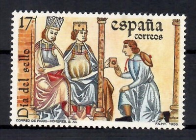 Spania 1986-1992 - Ziua Timbrului, 7 serii, 14 poze, MNH foto