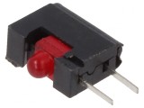 LED roșu 2mm 20mA 40&deg;