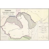 Harta pierderi teritoriale Romania 1940-1941, 50x70cm, repro